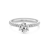 Brilliant Cut Diamond Band Engagement Ring - Dracakis Jewellers
